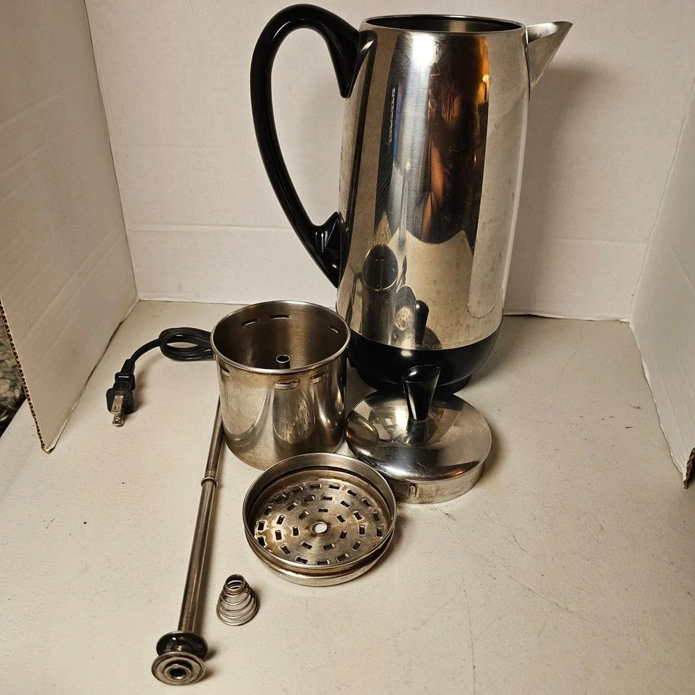 MCM Farberware Superfast Automatic 12 Cup Electric Percolator Stainless Steel